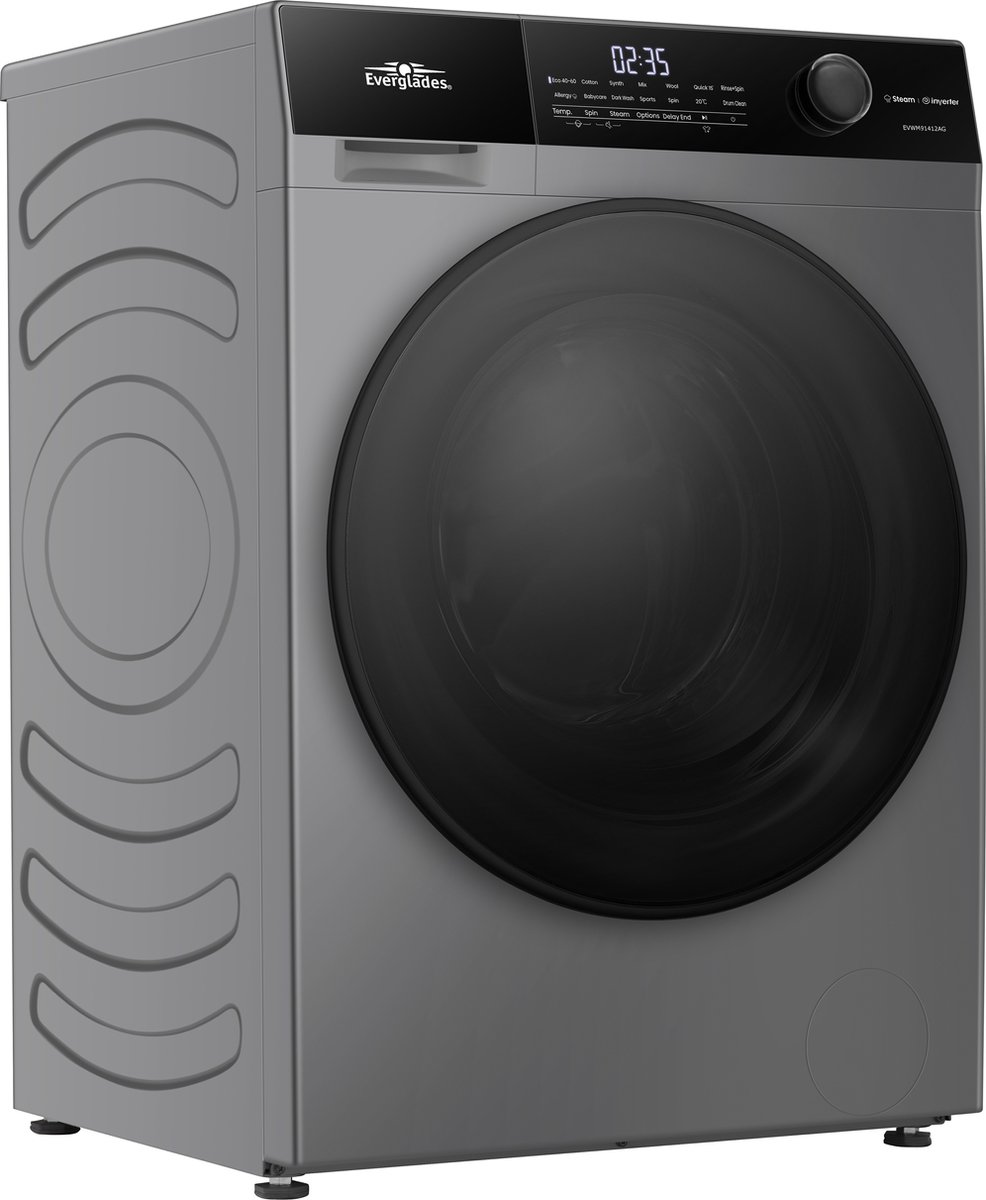 Everglades EVWM91412AG Zuinige Wasmachine - A Klasse - Zeer Stil 72dB thumbnail 3