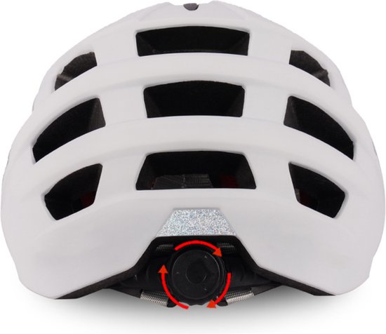 Fietshelm - Wit - Maat 56-61 cm - M/L - Afneembaar vizier - Fietshelm Volwassenen - Fietshelm Dames - Fietshelm Heren - Mountainbike Helm - Fietshelmen - Fietshelmen - fietshelm dames elektrische fiets - Fietshelm Dames Volwassenen