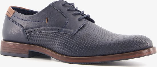 Emilio Salvatini chaussures à lacets pour hommes en cuir bleu - Taille 41