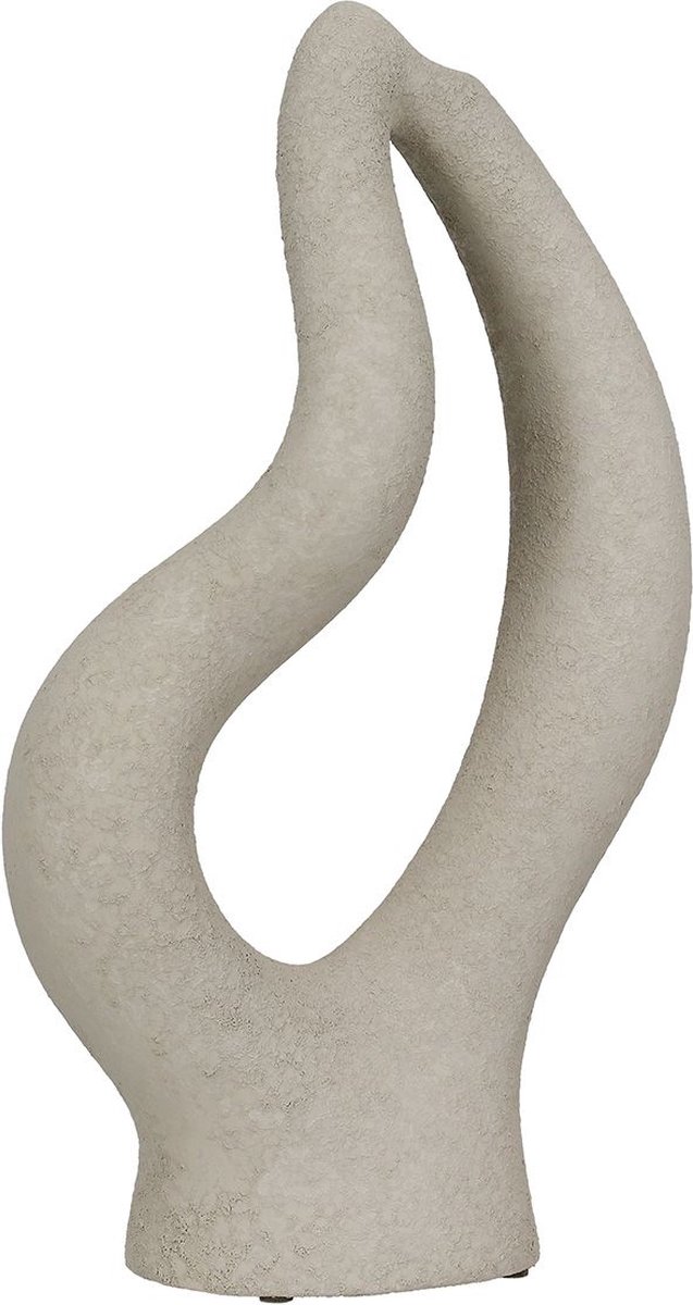Gilde handwerk Decoratieve Vaas - Mailand - Vaas - Bloemenvaas - Keramiek - Creme - 10x28x40cm