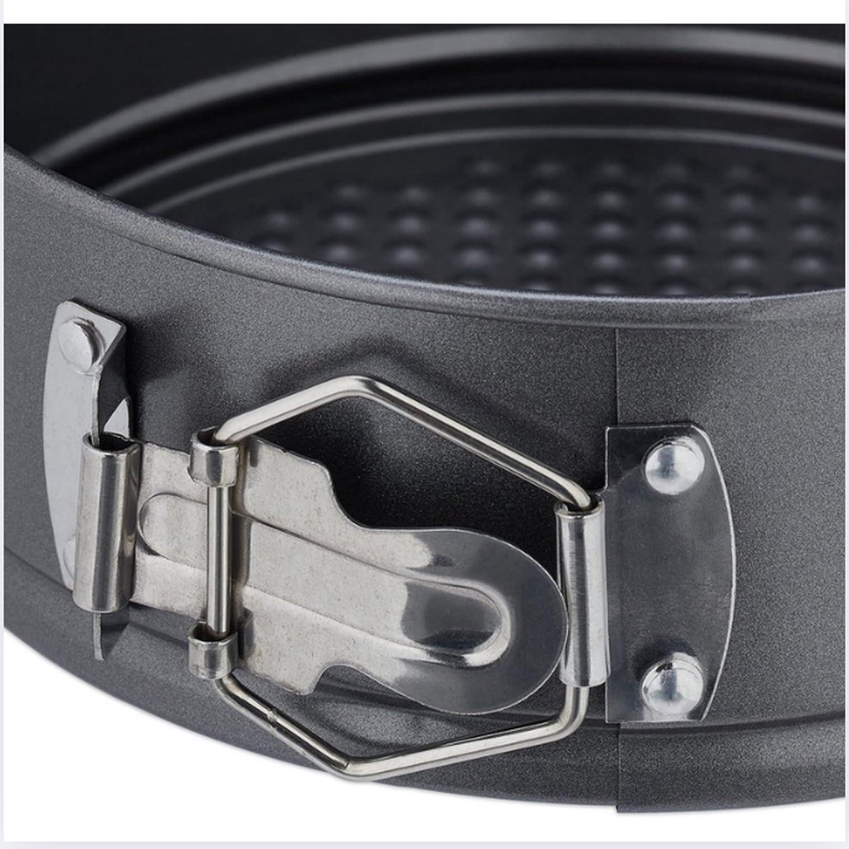 springvorm - 3-delige set - rond - Ø 14, 16, 18 cm - antiaanbaklaag - rvs - taartvorm – foto 2
