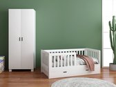 Born Lucky ® Peuterkamer Met Lade Joan Wit 2 Delig met Mila Kledingkast