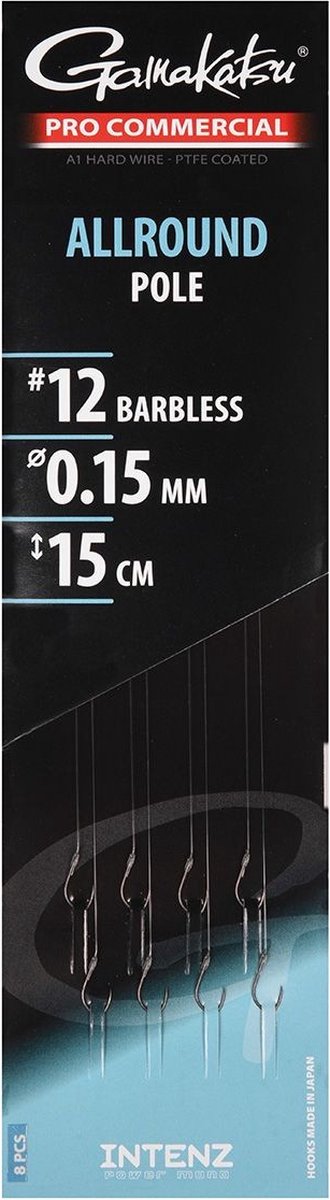 Gamakatsu Allround Pole Barbless Onderlijnen H12 0.15mm 15cm van Gamakatsu — afbeelding 4