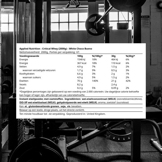 Critical Whey - 2000 g - White Choco Bueno — afbeelding 2
