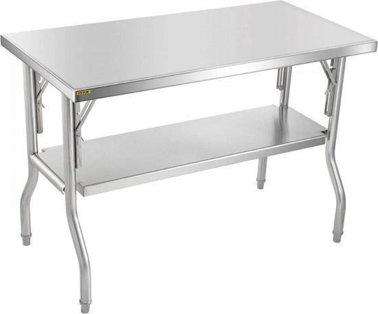 RVS Werktafel 60x70 cm – Met Spatrand