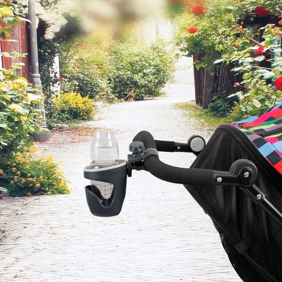 Yrda Bekerhouder voor Kinderwagen of Buggy - Eenvoudige Bevestiging - Universeel - Zwart van Yrda — afbeelding 5