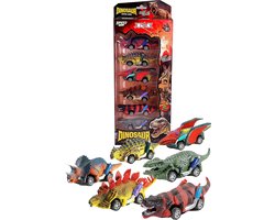 Dinosaurus auto speelgoed jongens 6st - Jurassic Speelgoed autos jongens speelfiguren - Peuter speelgoed 1 jaar Kleuter speelgoed 2 jaar - Dino speelgoed auto Dinosaurus speelgoed 3 jaar kinderen - Jongens speelgoed 4 jaar - Meisjes speelgoed 5 jaar
