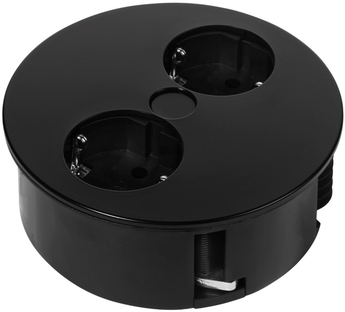 Bol.com BACHMANN TWIST 2x geaard stopcontact, adereindhulzen, geaarde stekker, zwart, 2 m aanbieding
