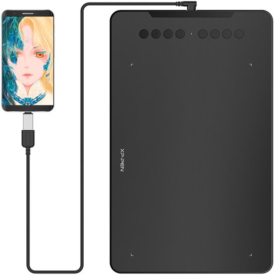 XPPen Deco01 V3 - Tekentablet - 10x6 Inch - 16384 Niveaus Stylus