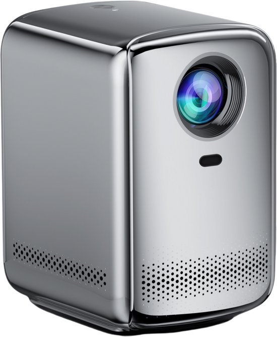 Omniware Lux Smart Mini Beamer – Full HD 1920x1080 Projector – 6000 Lumen - Streamen met IOS & Android – ±40 Keystone Correctie – Silver Grey