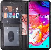 Samsung a70 hoesje bookcase zwart - Samsung galaxy a70s hoesje bookcase zwart wallet case portemonnee book case hoes cover hoesjes