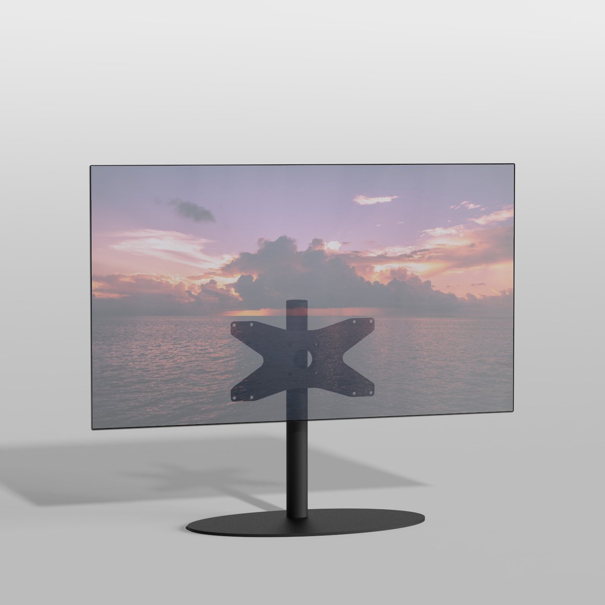 Cavus TV Vloerstatief ELLIPS 60 - zwart - hoogte 60cm – VESA 400x200
