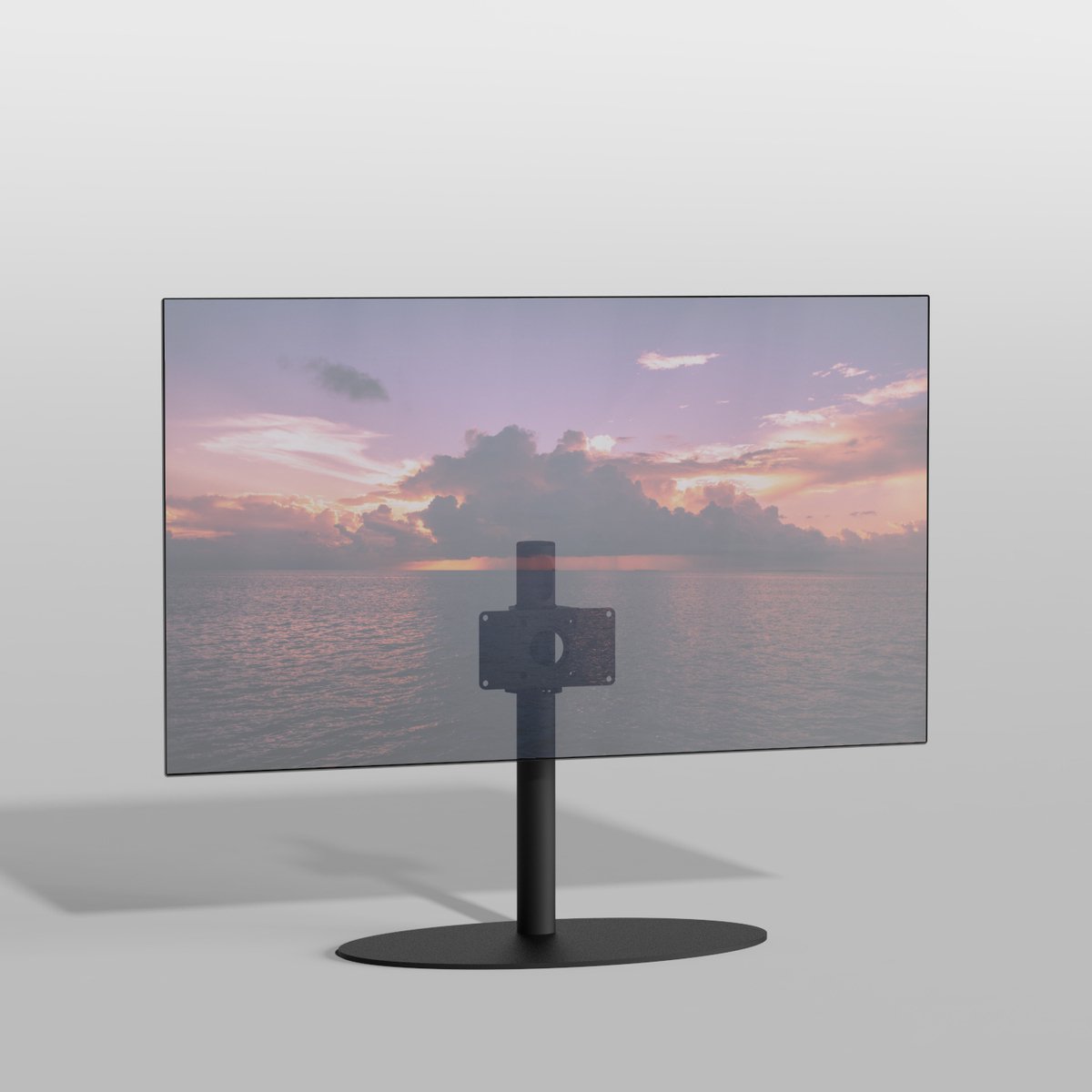 Cavus TV Vloerstatief ELLIPS 60 - zwart - hoogte 60cm – VESA 200x100