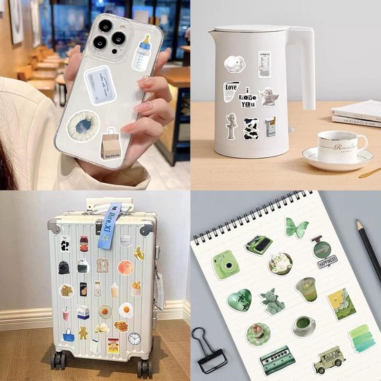 120 Stück Vintage Stickers, Vintage Aufkleber, ästhetische Aufkleber, Aesthetic Sticker, Laptop