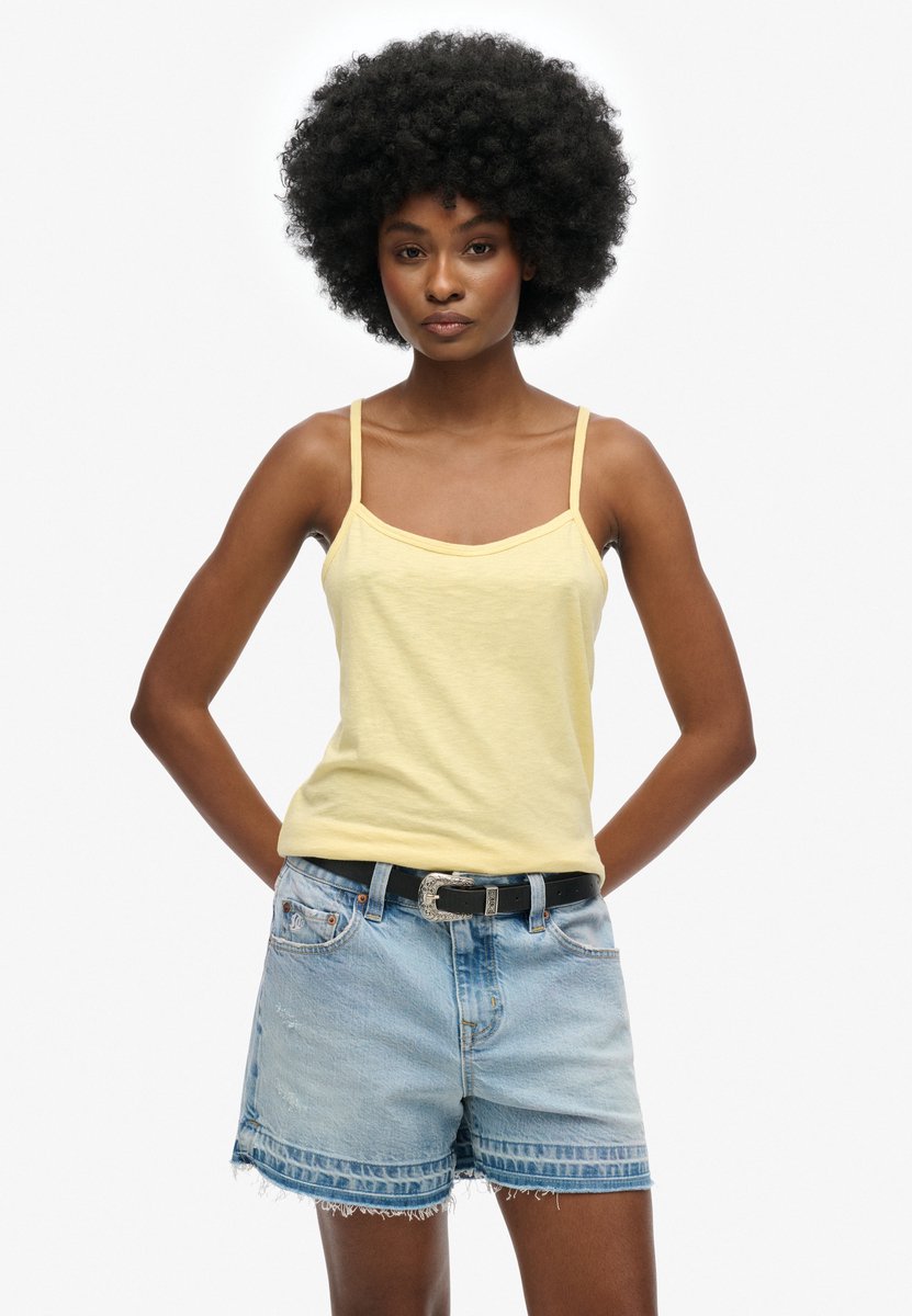 Superdry Studios-hemd met bandjes Dames Vesten Geel