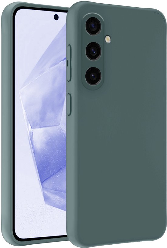 Samsung Galaxy A36 siliconen hoesje donkergroen, shockproof TPU bescherming, anti-slip cover