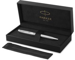 Parker Sonnet Ciselé Special Edition balpen, dop, huls en detail met palladium afwerking, medium, zwarte inkt