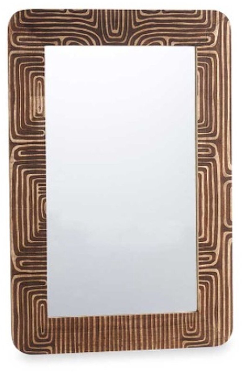 Wandspiegel 43 Bruin 90 x 60 x 2 cm Rechthoekig