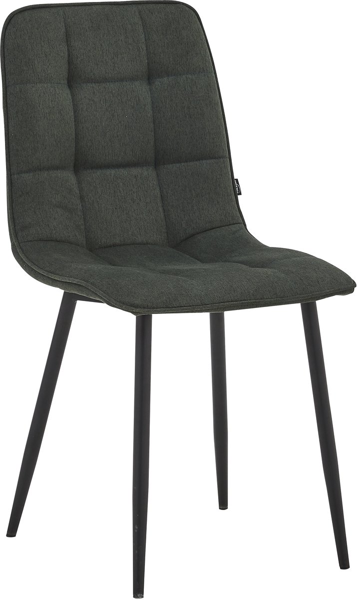 Colenis® - Ela Eetkamerstoel - Set Van 2 - Groen - Linnen - Fabb - Industrieel