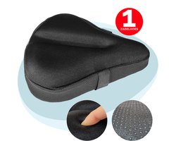 Vebics Zadelhoes Gel - Zadeldek - Universele Gel Fietszadelhoes - Brede Zadels t/m 25cm - Zwart