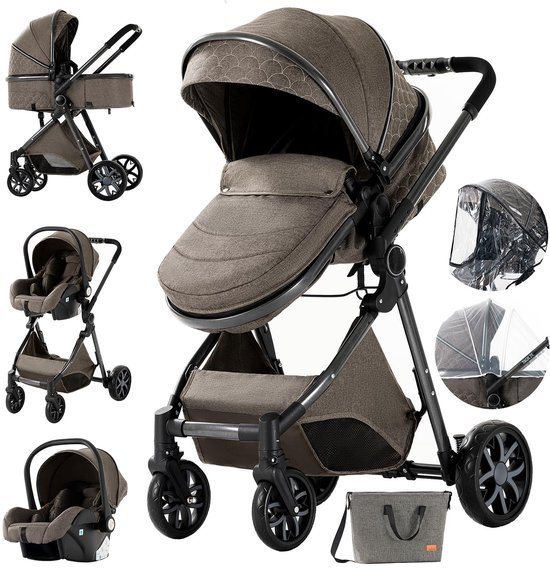 Mookes 3-In-1 Lichtgewicht Kinderwagen Luxe Hoog Landschap - Mookes - €199,00