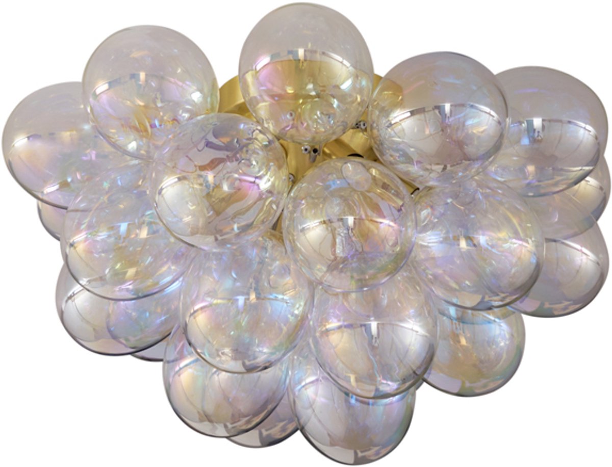 QAZQA uvas - Design Plafondlamp - 6 lichts - Ø 50 cm - Messing - Woonkamer | Slaapkamer |
