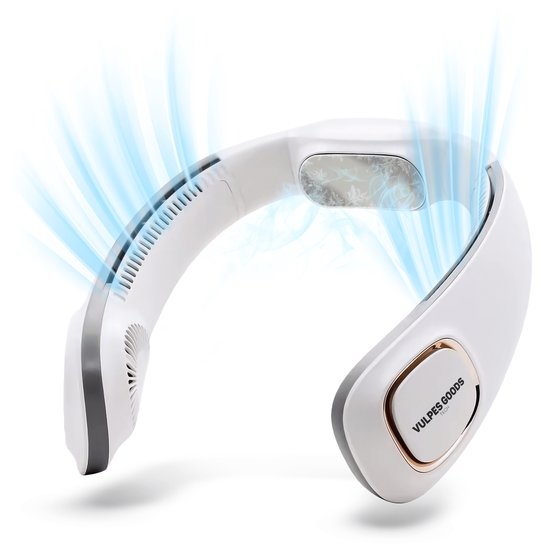 Vulpes Goods® Tech - Nek Ventilator met Koelelement - Draagbare Gezichtsventilator - Oplaadbaar - 3 standen - MAX Versie