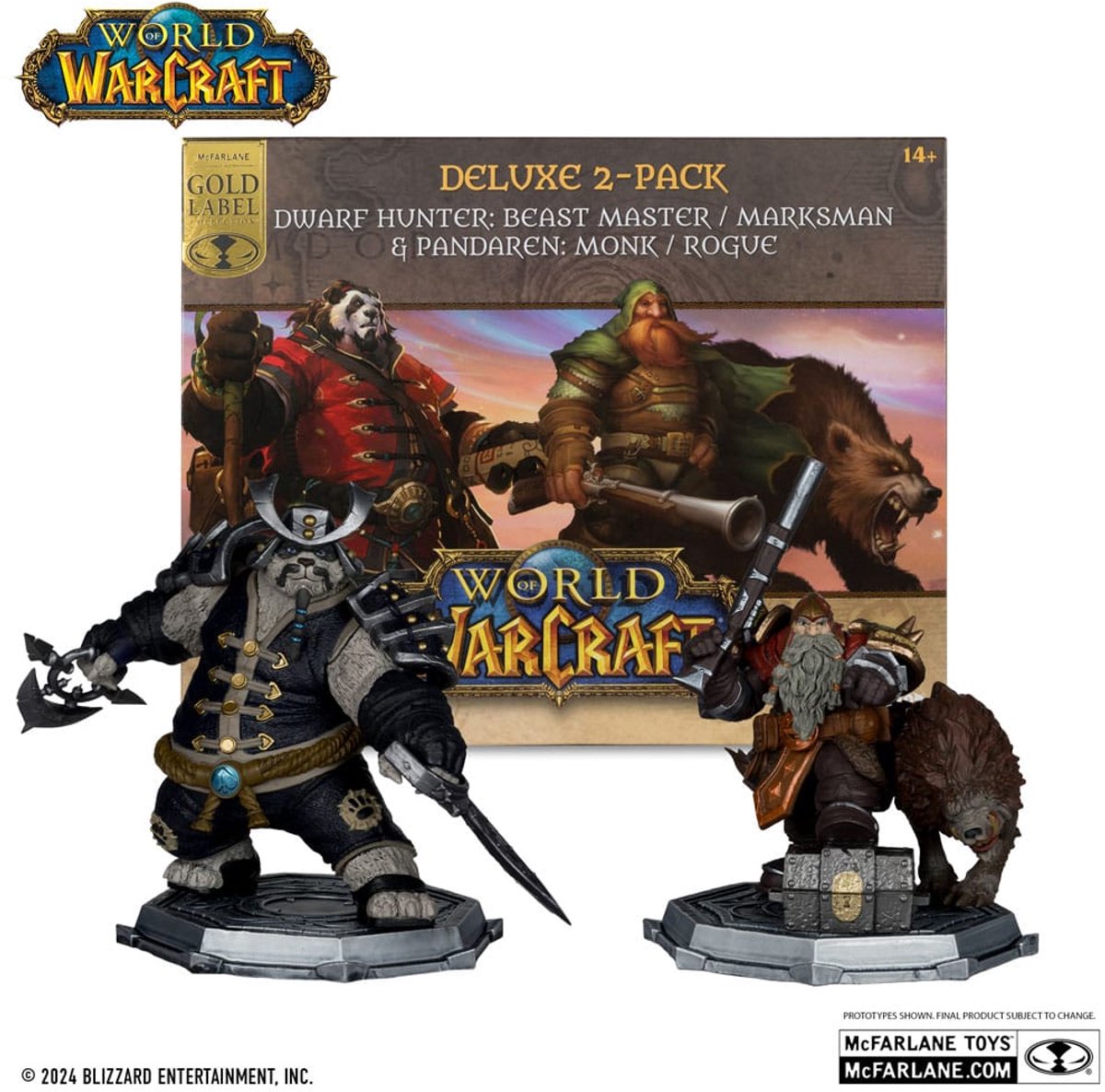 McFarlane Toys World of Warcraft figure - Dwarf Hunter & Pandaren