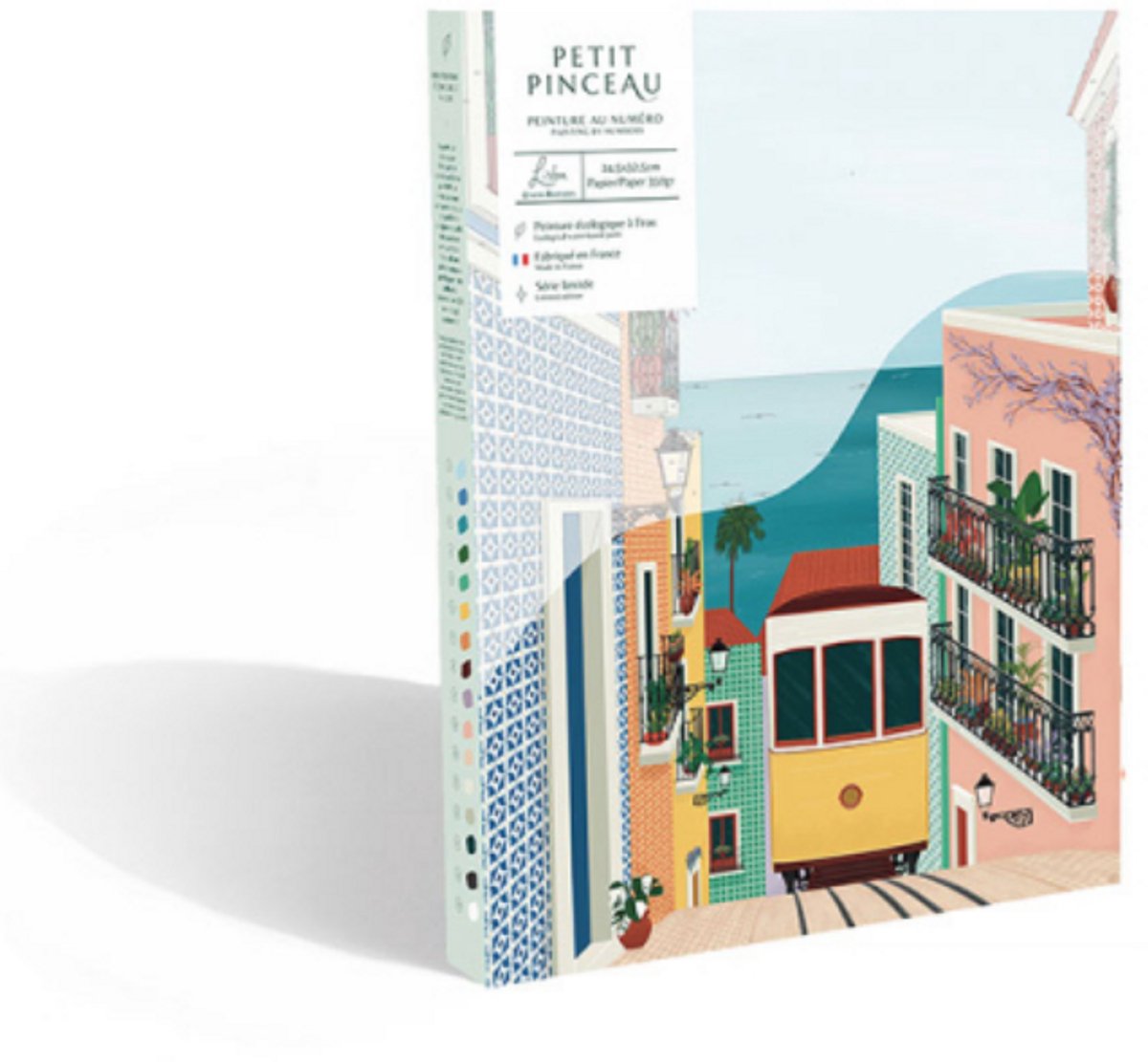 La Petite Epicerie Painting by Number Kit "LISBON TRAM" 329g H33xW25.5xL3.5cm genummerde schilderijenset | Creatieve | Hobbyset | kinderen en volwassenen