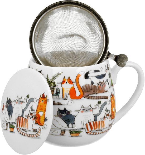 Lucky Cat porseleinen gelukshanger met kaartje