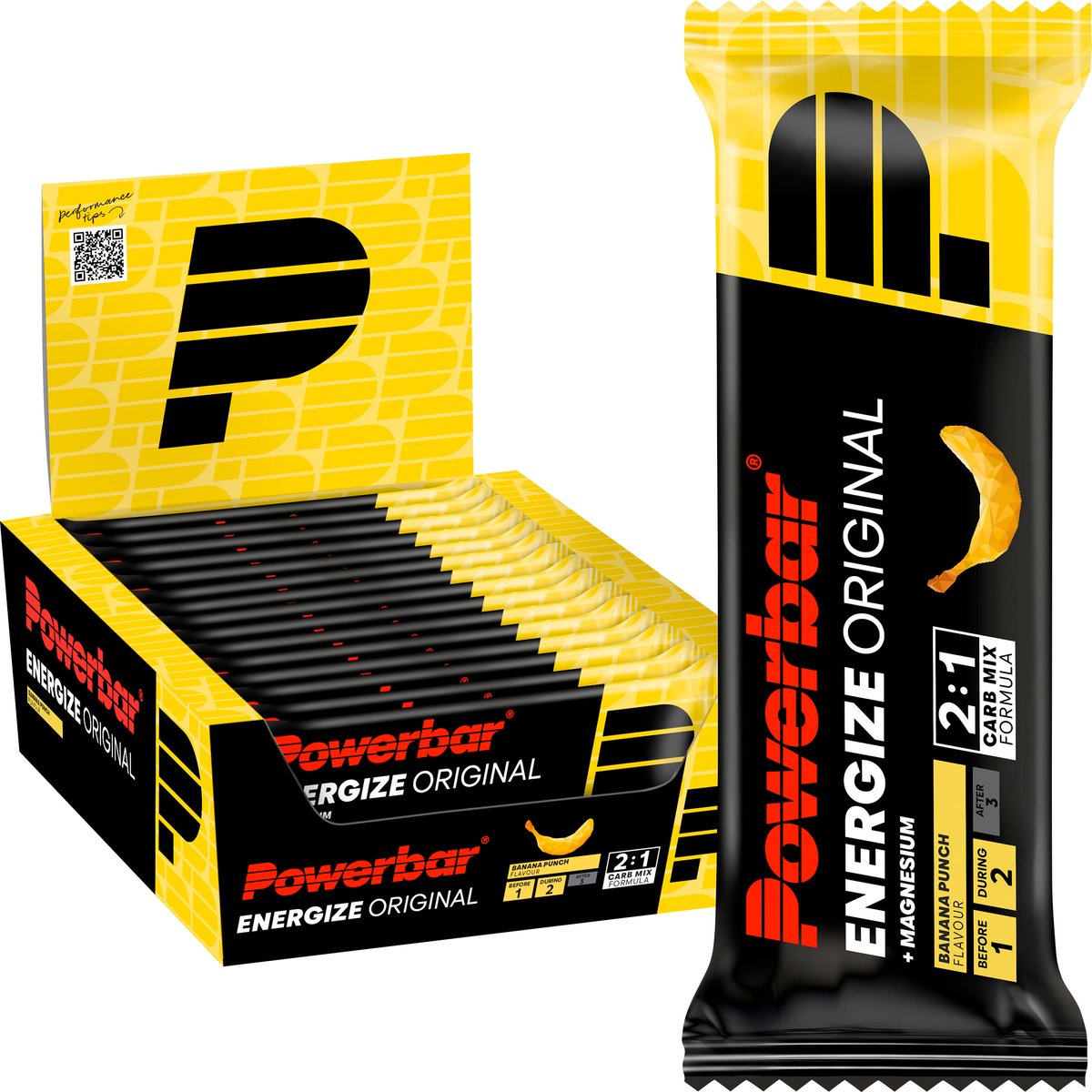 Goedkoopste Powerbar Energiereep | Energize Bar Original | Banana Punch - 15x55g