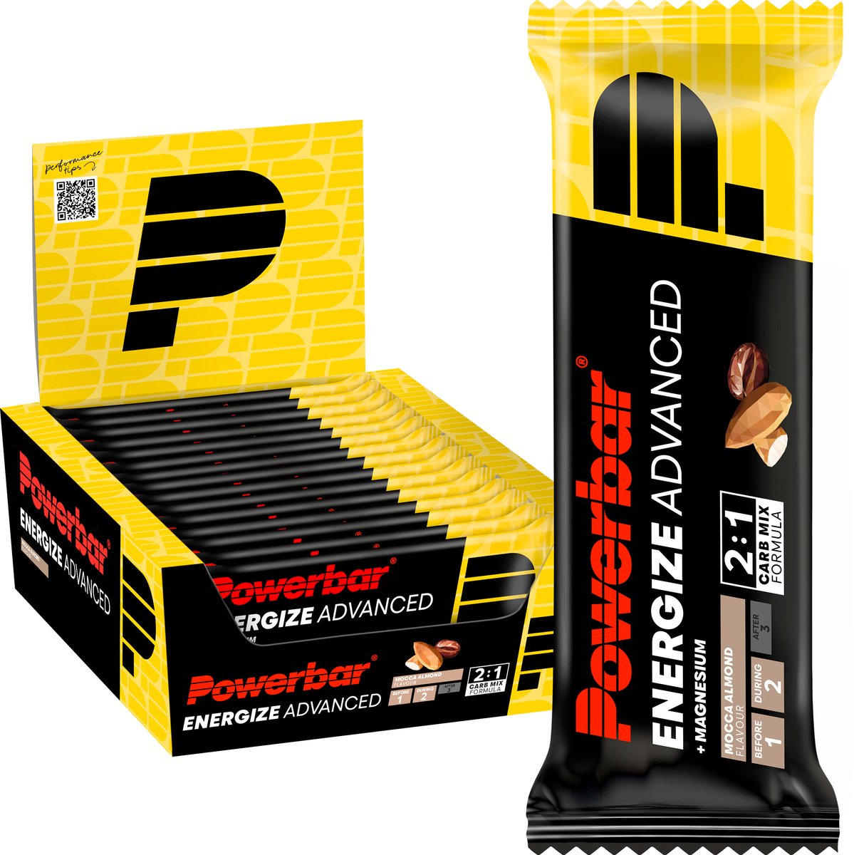 Goedkoopste Powerbar Energiereep | Energize Bar Advanced | Mocca Almond - 15x55g