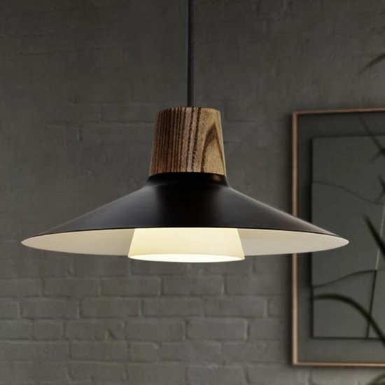 Houten loft bar industriële vintage hanglamp hanglamp in hoogte verstelbaar 6 * E27 retro kroonluchter woonkamer eetkamer bar slaapkamer café hotel hall studie plafondverlichting decoratie