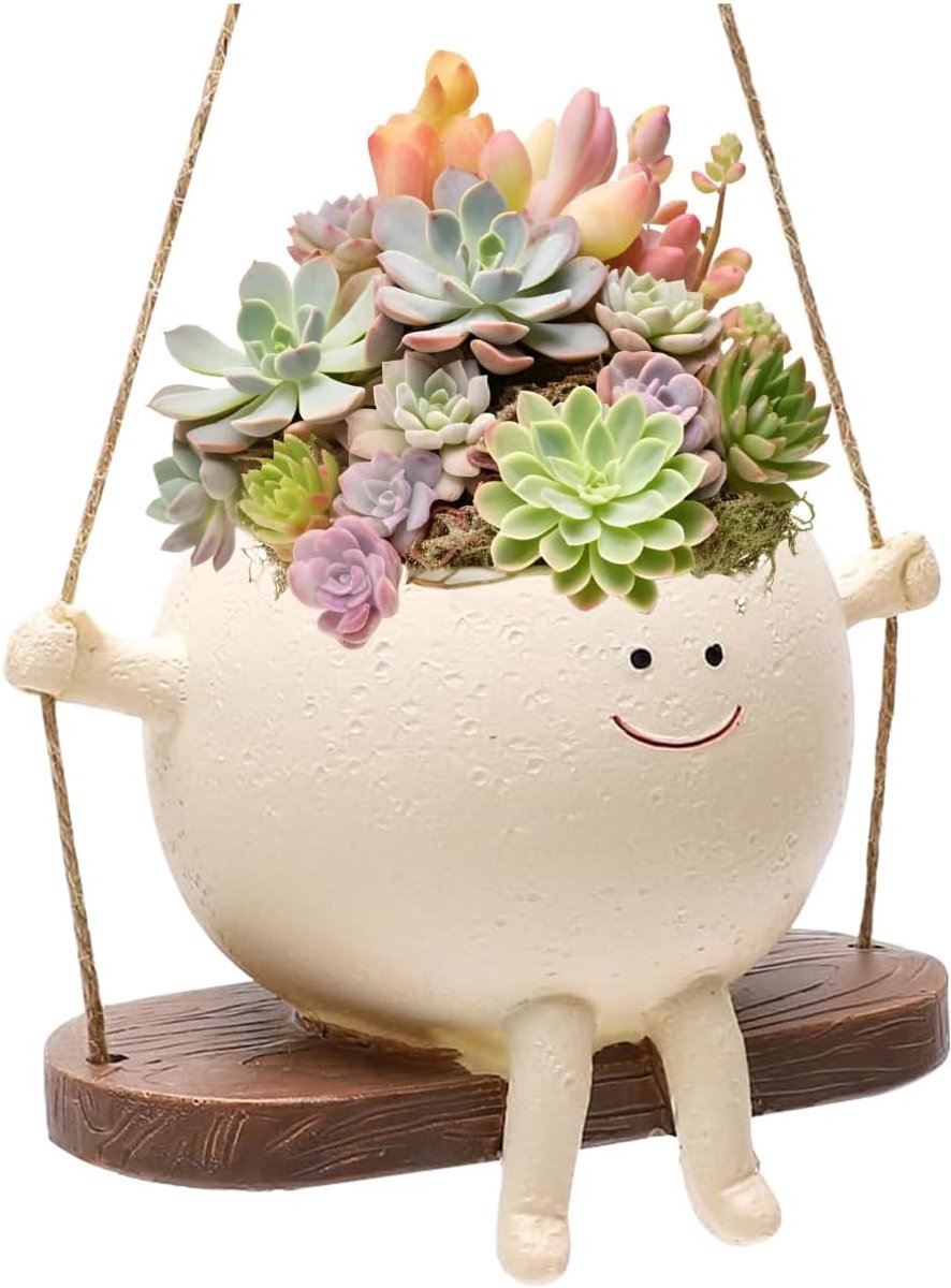 Hangende Bloempots voor Planten - Schommelende Hars Bloempot voor Binnen en Buiten