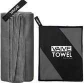 VAIVE Microvezel handdoek - Strandlaken 100x200 - Badlaken - Reishanddoek Sneldrogend - Grijs