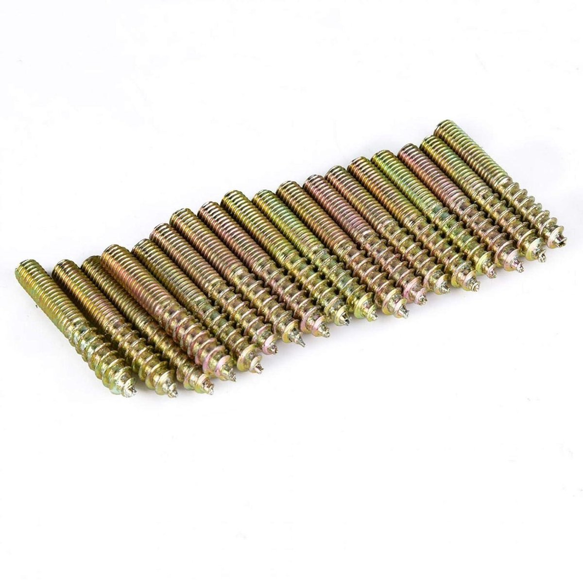 Stockschroeven met Torx-aandrijving (TX) | met zeskant middelstuk | roestvrij staal A2 / V2A | dubbeldraads schroeven | schroefstiften | houtschroeven (M10 x 160 mm, 10 stuks