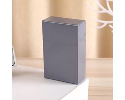 Actie4you® - Sigaretten Box - Stijlvolle Sigarettendoos Van Kunststof - Sigarettendoosje - Sigarettenhouder - Waterdicht - Druk Opening - 20 Sigaretten – Grijs