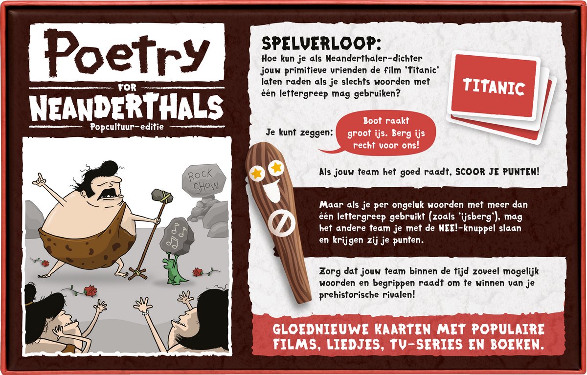 Poetry for Neanderthals Pop Culture Edition - Nederlandstalig - Hilarisch Woordspel voor het Hele Gezin - 2+ spelers - Vanaf 7 jaar - Exploding Kittens — afbeelding 3