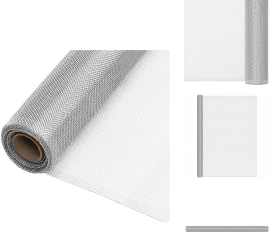 Moustiquaire vidaXL - Moustiquaire - Grillage 100 x 2000 cm - Aluminium Argenté
