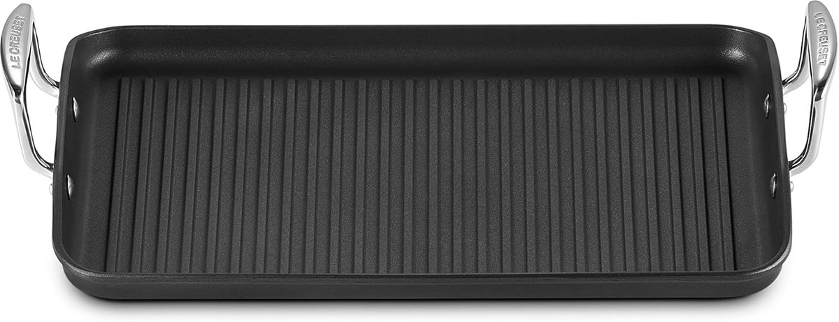Geharde Rechthoekige Grillplaat met Antiaanbaklaag – 35 cm