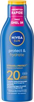 NIVEA SUN Protect & Hydrate Zonnebrand SPF 20 - Zonnecrème - Zonnemelk - Hydrateert - 200 ml