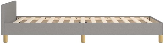 vidaXL Cadre de lit sans matelas 90x200 cm tissu gris clair - Cadre de lit Met Hoofdeinde - Cadres de lit Met Hoofdeindes - Lit - Meuble de couchage