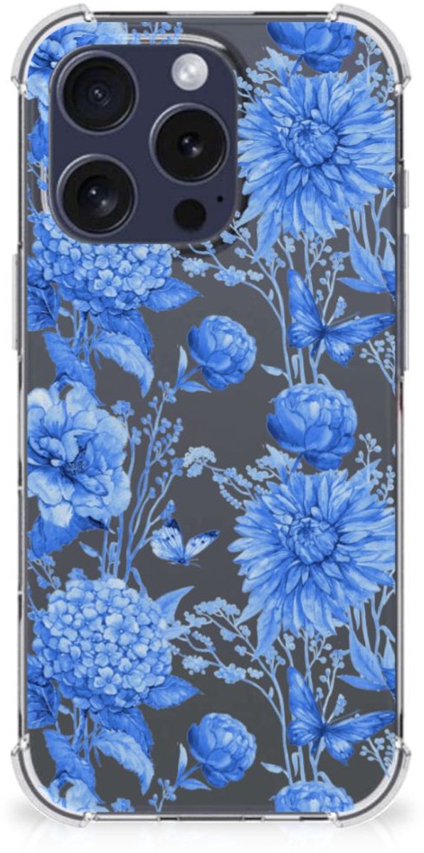 Case voor iPhone 16 Pro Max Flowers Blue