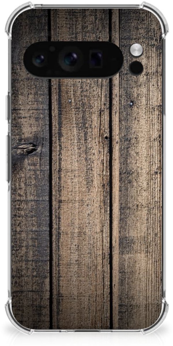 Google Pixel 9 Pro XL Stevig Telefoonhoesje Steigerhout