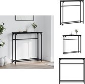 vidaXL - Wandtafel - 75x19,5x75 - cm - bewerkt - hout - zwart