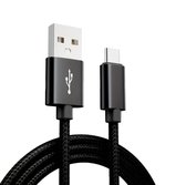 Bol.com USB naar USB C Kabel - Snellader - USB C Data en Oplaadkabel - 3 Meter - Geschikt voor Samsung & iPhone - Zwart aanbieding