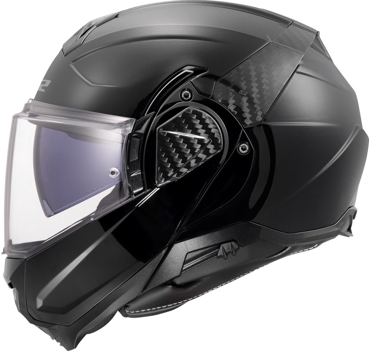 LS2 FF910 Advant II systeemhelm solid glans zwart - Maat XXXL