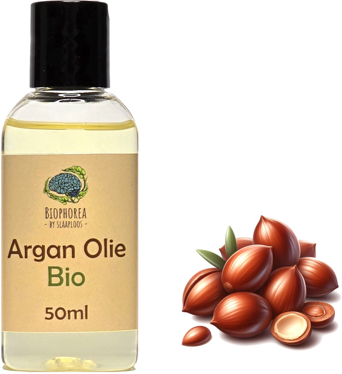 Goedkoopste Argan Olie - 50ml - 100 Puur Biologisch - Biophorea Arganolie - Basisolie voor etherische oliën, Haar & Gezicht - Argan Oil