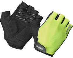 GripGrab – RIDE Padded Korte Vinger Zomer Fietshandschoenen met Padding – Unisex – Geel Hi-Vis