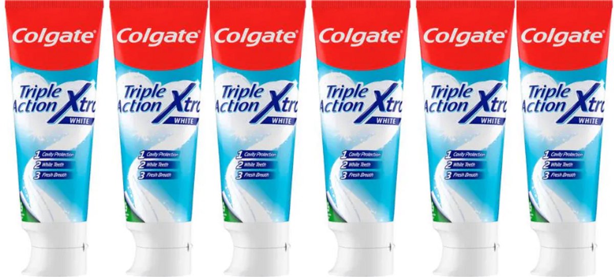 Colgate Triple Action Whitening tandpasta 6x75ml
